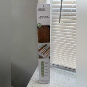 Naturals by Smart Design- Acacia Wood Drawer Dividers - Brown